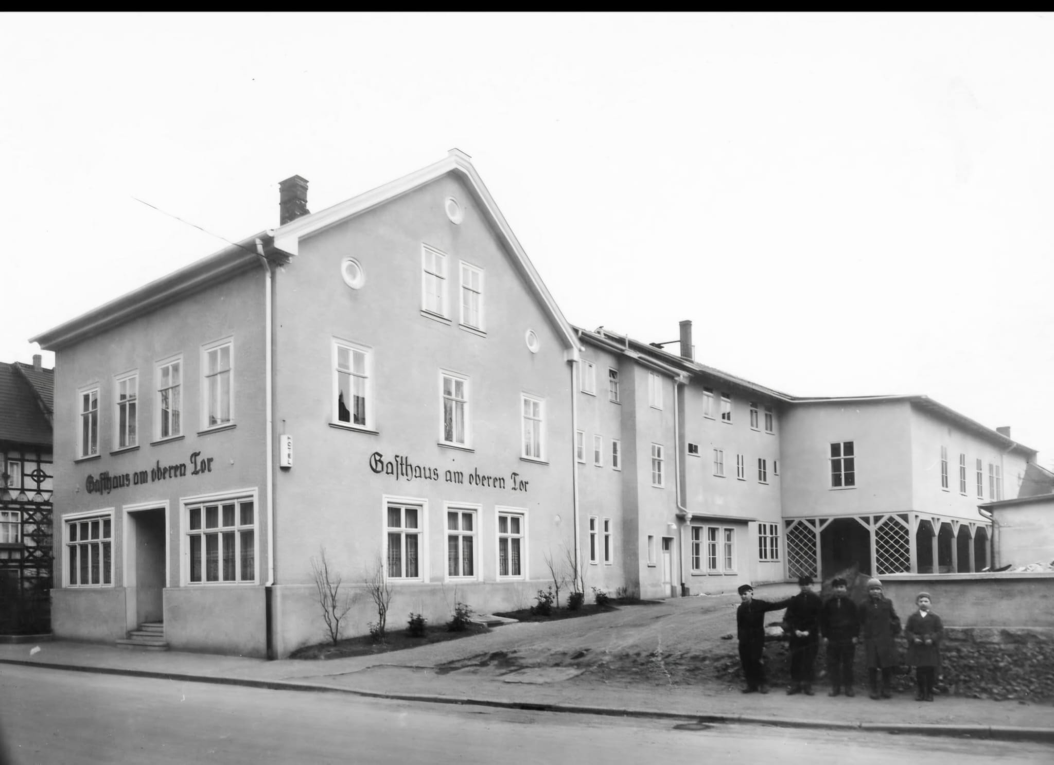 Gasthaus am oberen Tor Meiningen — Historische Aufnahme